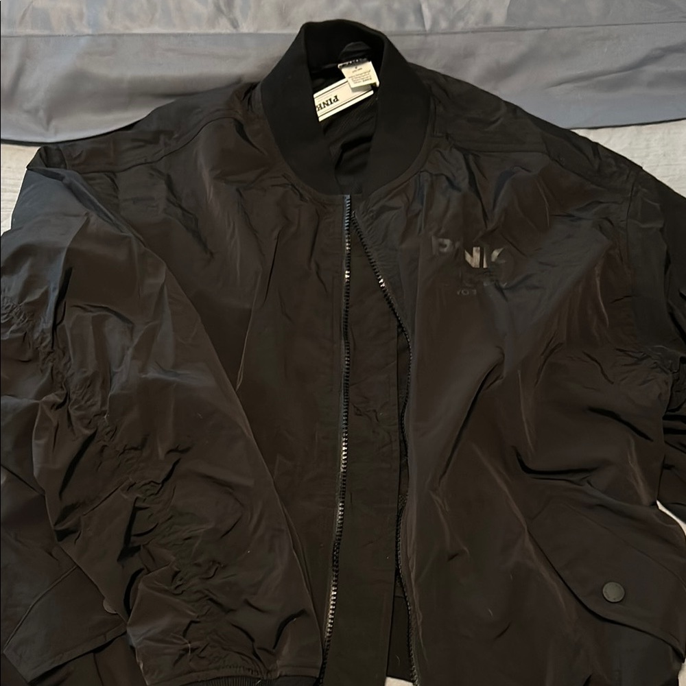 PINK Victoria's Secret Black Bomber Jacket
